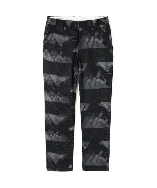 【ブラック】全方向ストレッチボンディングプリントテーパードパンツ <PERFORMANCE> (MENS) PING（ピン） パンツ 「PING APPAREL」全方向ストレッチボンディング