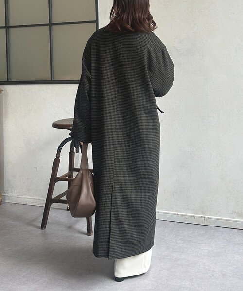 Thevon（ゼヴォン） コート アウター チェック柄ロングコート