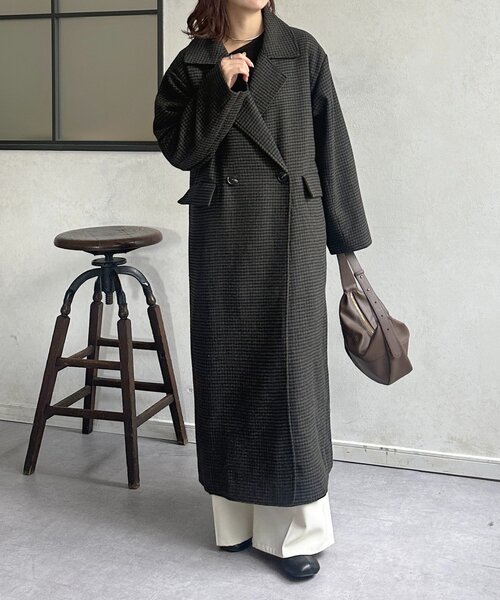 Thevon（ゼヴォン） コート アウター チェック柄ロングコート