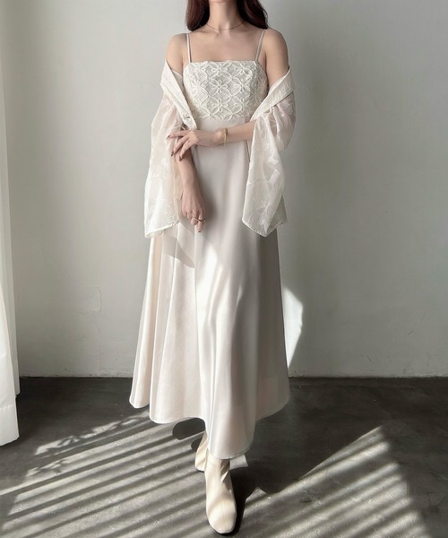 「Meiru」 キャミソールワンピース MEDIUM アイボリー レディース_画像8