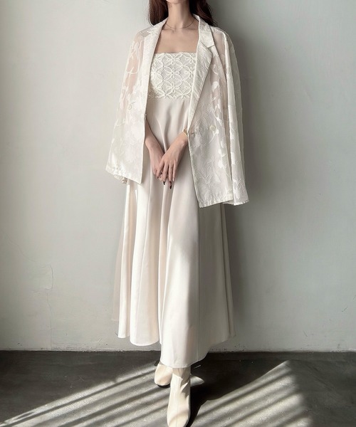 「Meiru」 キャミソールワンピース MEDIUM アイボリー レディース_画像9