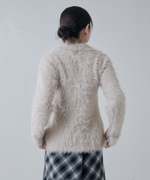 Lui's（ルイス） ニット セーター 「スタイルアップ」シャギー衿付き