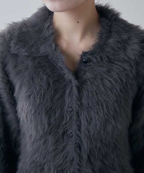 Lui's（ルイス） ニット セーター 「スタイルアップ」シャギー衿付き