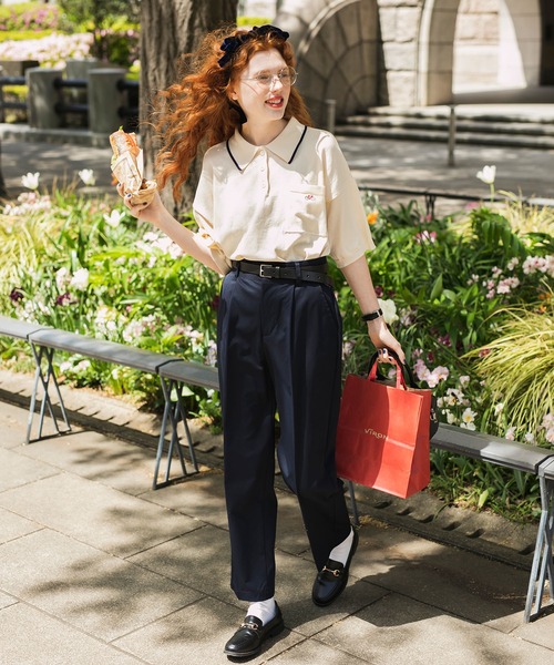 「BONLECILL」 パンツ M ベージュ レディース_画像3