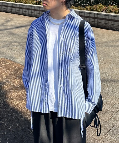 「ADAMASTE」 長袖シャツ MEDIUM ブルー系その他 メンズ_画像2
