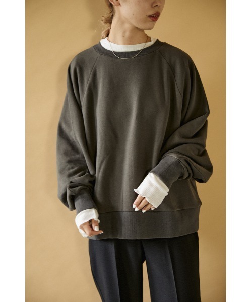 「BLACK BY MOUSSY」 スウェットカットソー FREE パープル レディース_画像2