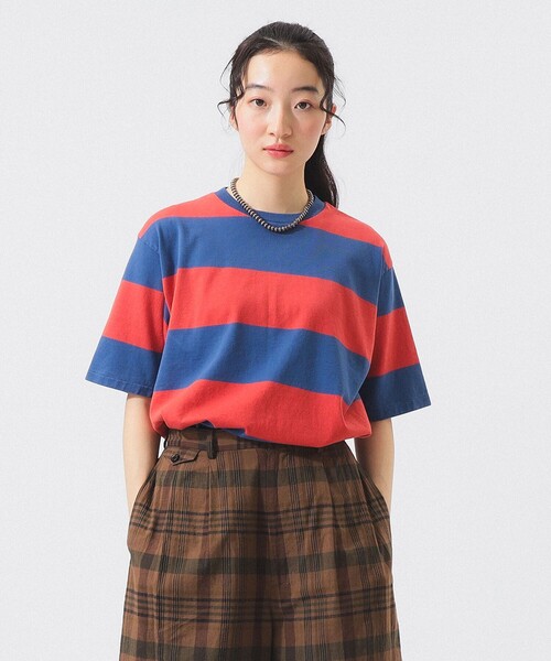 Butcher Products ボーダーtee 44 ネイビー×レッド BEAMS BOY（ビームス ボーイ） tシャツ 半袖 「8/6再値下げ」「別注