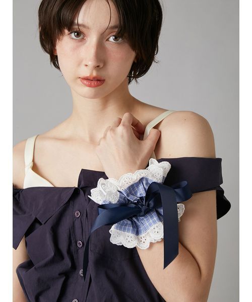 LILY BROWN ロングリボンシュシュ 黒black LILY BROWN（リリーブラウン
