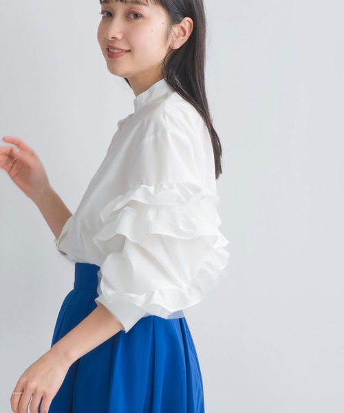 「PICCIN」 長袖シャツ M オフホワイト レディース_画像6