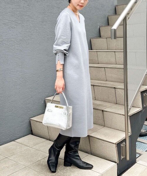 「NOLLEY'S Sophi」 ニットワンピース 36 キャメル レディースの画像
