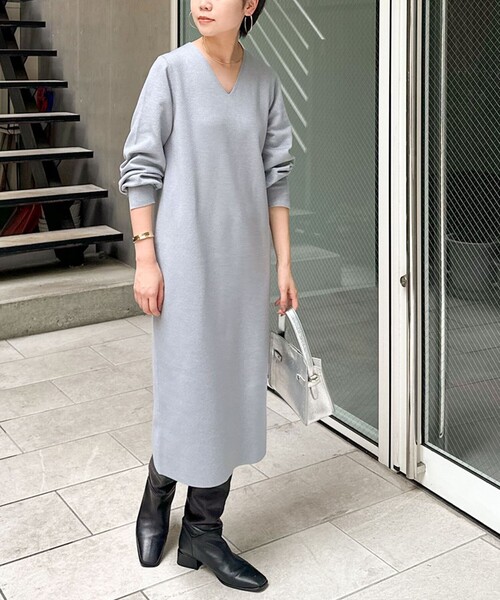 「NOLLEY'S Sophi」 ニットワンピース 36 キャメル レディースの画像