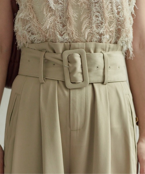 「Thevon」 スラックス TM チャコールグレー レディース_画像9