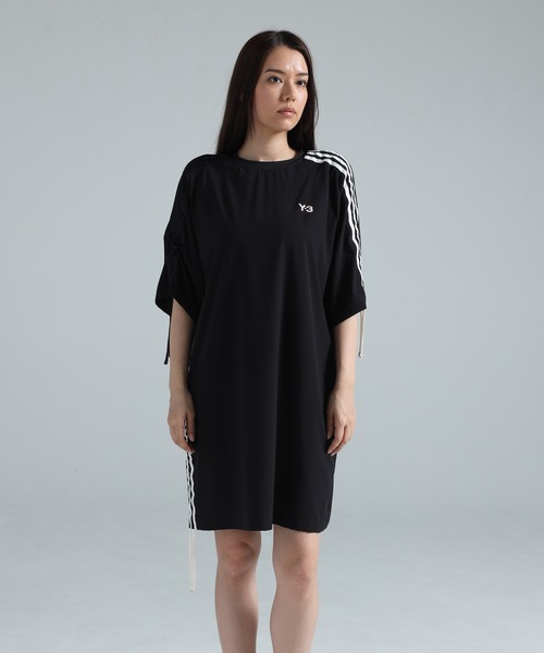 Y-3ワンピース Y-3 ワンピース CINCH 3 STIPES OVERSIZED TEE DRESS : ZOZOTOWN Yahoo