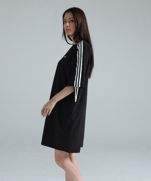 Y-3 ワンピース 半袖 CINCH 3 STIPES OVERSIZED TEE DRESS : ZOZOTOWN