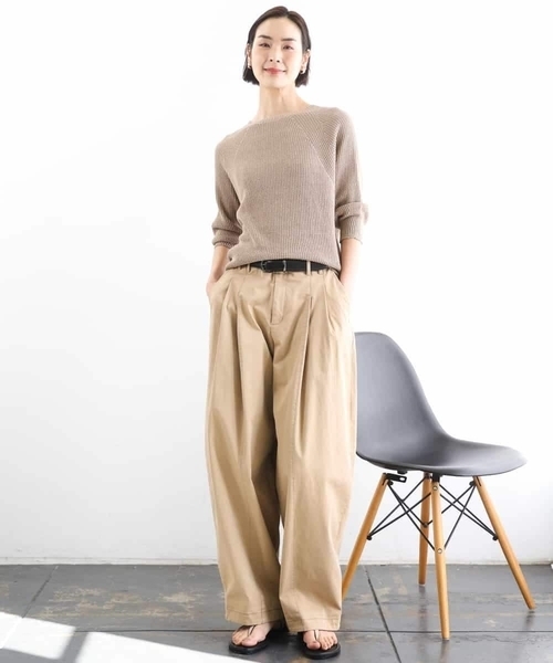 MICHEL KLEIN（ミッシェルクラン） チノパン チノバレルパンツ