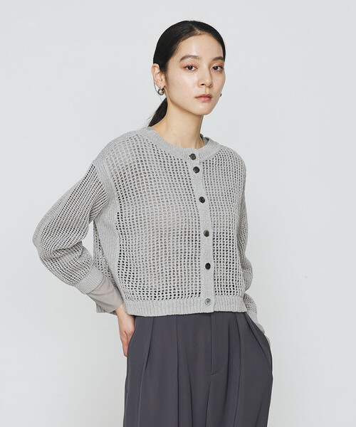 Gabardine K.T（ギャバジンK.T） カーディガン 和紙×peフリーゼヤーン