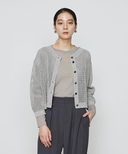 Gabardine K.T（ギャバジンK.T） カーディガン 和紙×peフリーゼヤーン