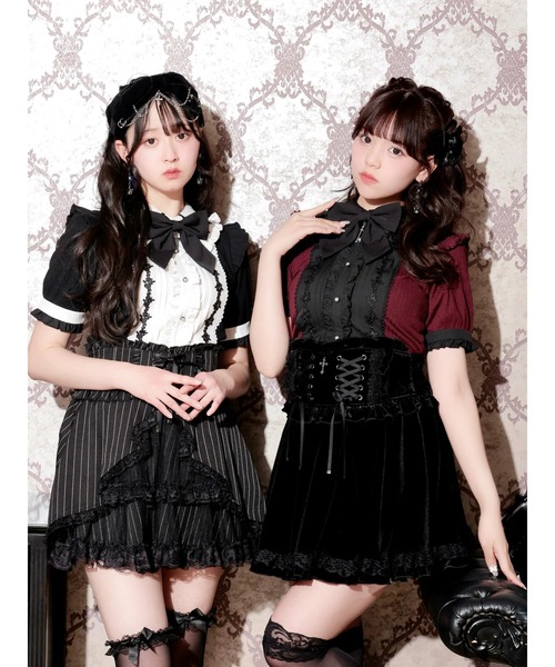 NOEMIE（ノエミー） tシャツ 半袖 ゴシックローズレースリボン