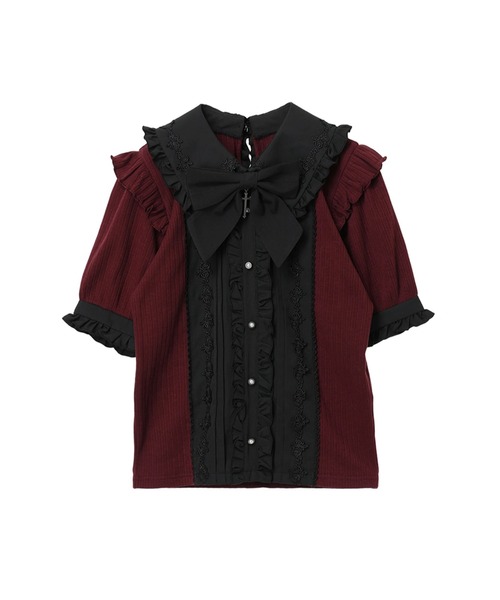 NOEMIE（ノエミー） tシャツ 半袖 ゴシックローズレースリボン
