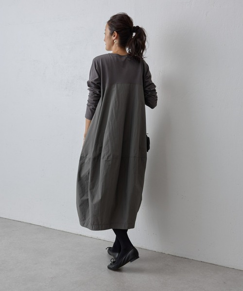 「BEARDSLEY」 長袖ワンピース L ダークグレー レディースの画像
