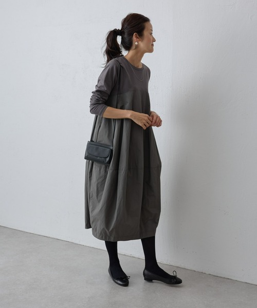 「BEARDSLEY」 長袖ワンピース L ダークグレー レディースの画像