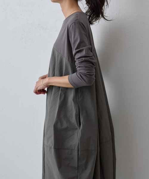 「BEARDSLEY」 長袖ワンピース L ダークグレー レディースの画像