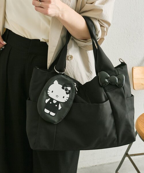 ポーチ 「HELLO KITTY（ハローキティ）×ear」コラボレザーケース「本革」 レディースの画像