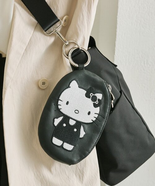 ポーチ 「HELLO KITTY（ハローキティ）×ear」コラボレザーケース「本革」 レディースの画像