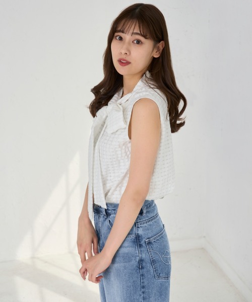 Her lip to 半袖 ブラウス ホワイト　Mサイズ Her lip to ノースリーブブラウス M ホワイト レディース : ZOZOTOWN