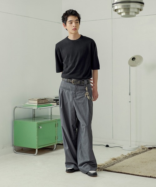 「Bleme」 スラックス M グレー メンズ_画像9