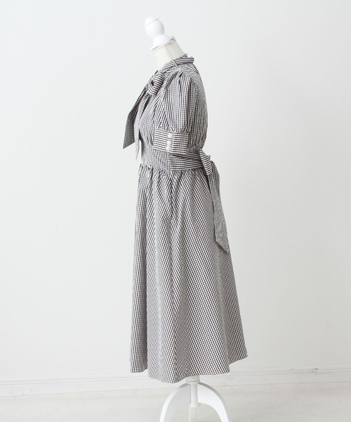 「DearMyLove」 半袖ワンピース MEDIUM グレー レディース_画像2