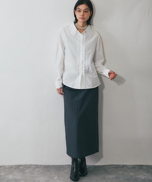 「SMILE ORCHID」 長袖シャツ M ホワイト レディース_画像6