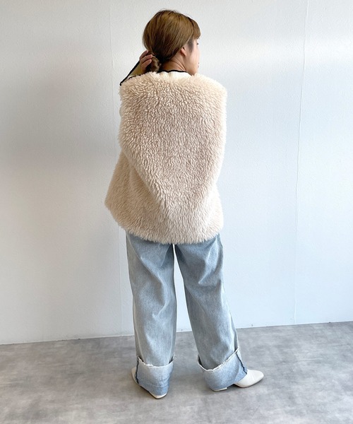 「w closet」 デニムパンツ FREE ネイビー レディース_画像7