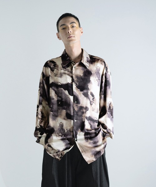 「Aphlotus」 長袖シャツ MEDIUM ブルー メンズ_画像2
