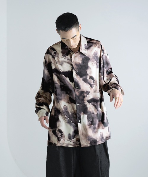 「Aphlotus」 長袖シャツ MEDIUM ブルー メンズ_画像3