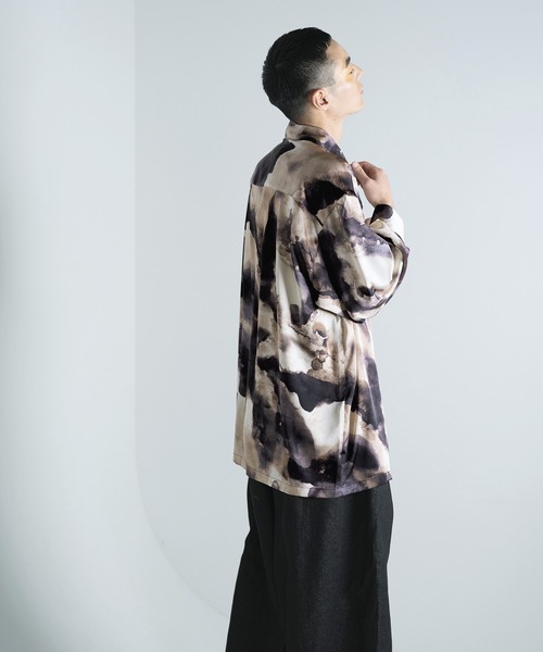 「Aphlotus」 長袖シャツ MEDIUM ブルー メンズ_画像4