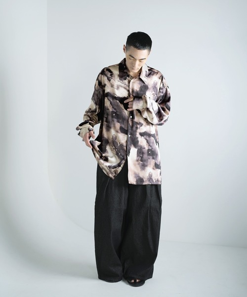 「Aphlotus」 長袖シャツ MEDIUM ブルー メンズ_画像5