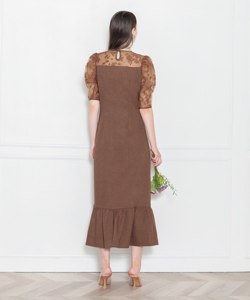「Leja」 半袖ワンピース SMALL ブラウン レディース_画像3
