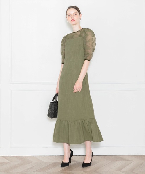 「Leja」 半袖ワンピース SMALL ブラウン レディース_画像7