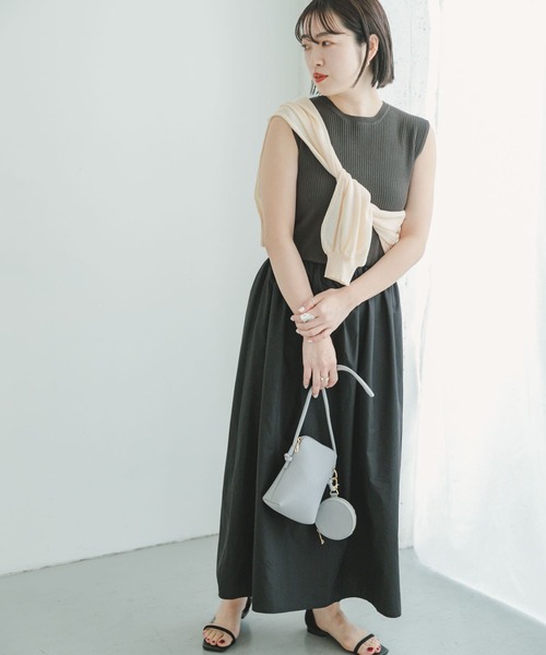 「ITEMS URBANRESEARCH」 ドッキングワンピース FREE モカ レディース_画像2