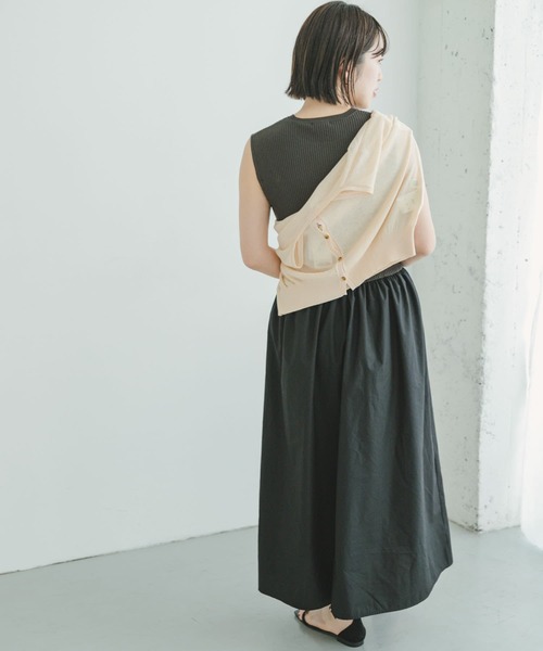 「ITEMS URBANRESEARCH」 ドッキングワンピース FREE モカ レディース_画像3