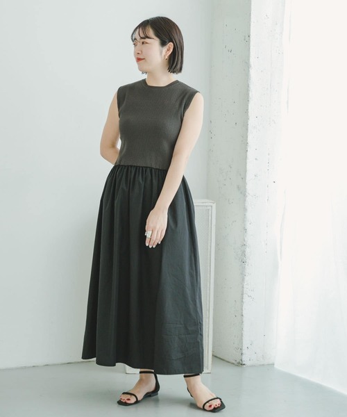 「ITEMS URBANRESEARCH」 ドッキングワンピース FREE モカ レディース_画像5