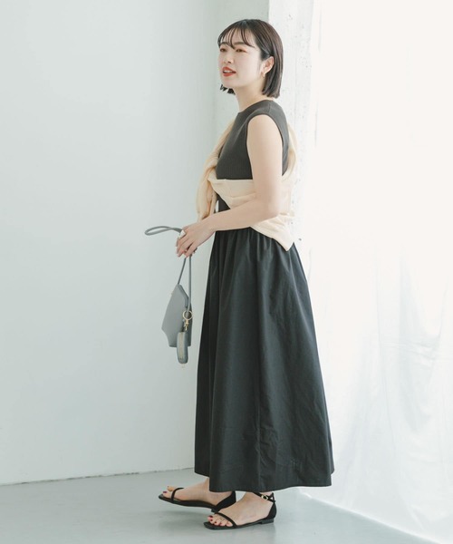 「ITEMS URBANRESEARCH」 ドッキングワンピース FREE モカ レディース_画像7