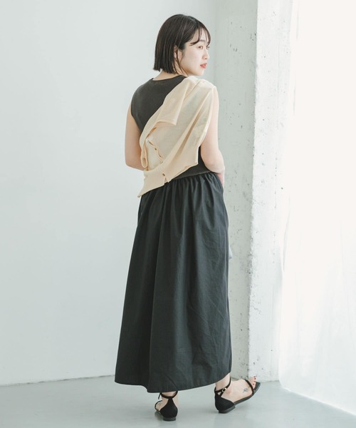 「ITEMS URBANRESEARCH」 ドッキングワンピース FREE モカ レディース_画像8