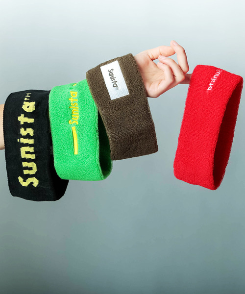 ヘアバンド sunista ヘアバンド / LINE COOL MAX embroidery HAIR BAND SUN