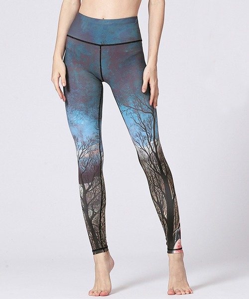 HYS SHOP レギンス スパッツ レディース カラフルフィットネス