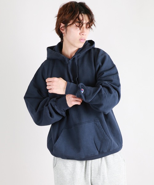 Champion（チャンピオン） パーカー ガーメントダイ 長袖 裏毛プル