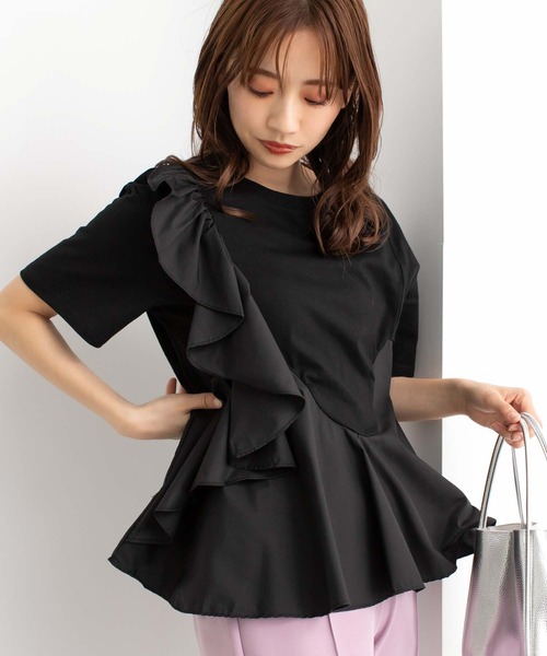 【タグ付き】ペプラムフリルトップス ペプラムフリルトップス(Tシャツ・カットソー)｜トップス｜LILY
