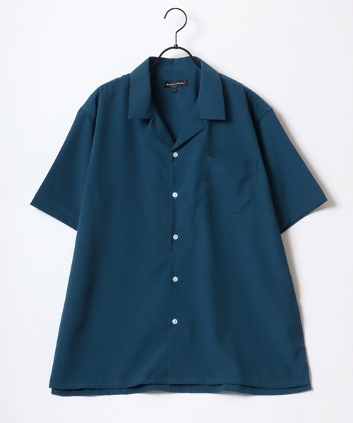 シャツ ブラウス メンズ Oversize Drape Open Collar Shirt/オーバーサイズ ドレープ オープンカラー 半袖シャツ/アロ｜zozo｜21