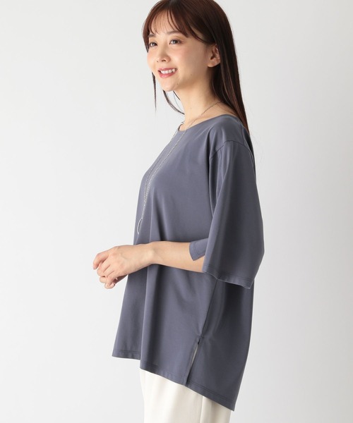 tシャツ シャツコンビネーションプルオーバー レディース GLOBAL WORK tシャツ ジャガードフリンジプルオーバー/289888